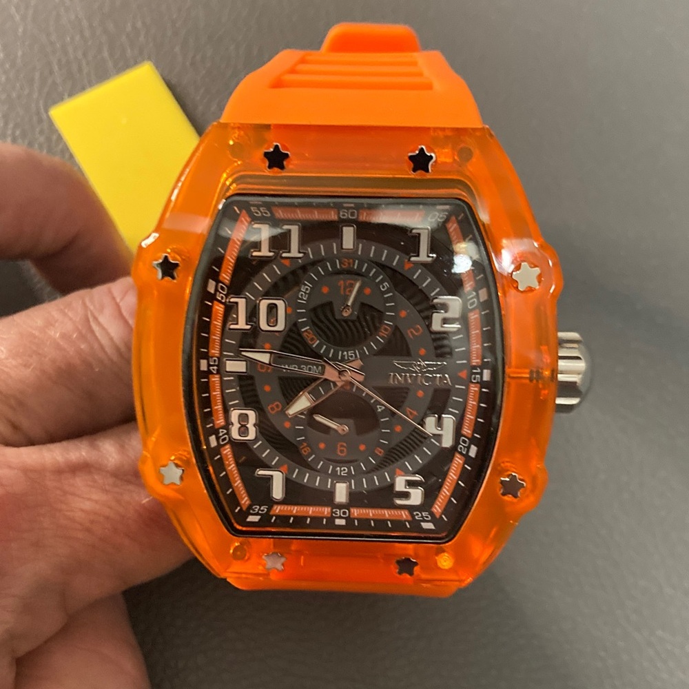 Invicta Racing Cyclone Men's Watch - 48.5mm, Orange (48446) - Picture 7 of 7